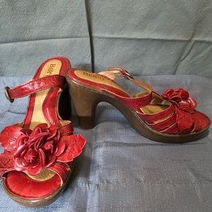 Nice pair of red heeled sandal